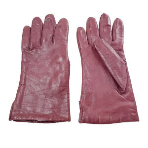 Vintage Fownes Red Leather Women's Gloves 7.5 Collectible Stylish Warm Riding